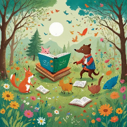 The little white bunny and a boy collide and fall in a meadow in a grass laughing