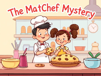 The Math Chef Mystery A Math Storybook for Grade 4 Page 1 — A Busy Morning.   Chef Numerio loved baking.  Every morning, his kitchen smelled like warm cookies and sweet chocolate.  One day, he received a very important order.  “3,245 cookies for the Town Festival!” he read aloud.  Chef Numerio smiled… then suddenly gasped.  “Oh no!”  Page 2 — The Big Problem  “My recipe makes only ONE batch of cookies,” said the chef.  “But I need to use FOUR ovens today!”  Chef Numerio scratched his head.  “How many cookies will I bake altogether?”  Page 3 — The Math Helpers Arrive  Just then, some Math Helpers arrived.  “We can help!” they said.  They wrote the numbers carefully:  3,245 × 4  “We multiply step by step,” said one helper.  Page 4 — Regrouping Magic  They started multiplying from the ones place.  “Oh! The number is bigger than 9!”  “Time to regroup!”  The extra number jumped to the next place value.  The math worked like magic!  Page 5 — Success!  Soon, trays and trays of cookies filled the kitchen.  “We did it!” cheered Chef Numerio.  “Multiplication and regrouping saved the festival!”  Page 6 — The Mystery for YOU  Chef Numerio turned and smiled.  “Now YOU are the Math Chef.”  Can you solve the next mystery?  Let’s multiply and regroup together!