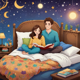 cute toddler boy prince, brown hair, brown eyes, in bed, warm cozy light, bedtime scene, disney style