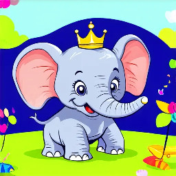 The main character is a royal gentle giant elephant